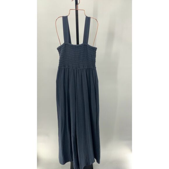 Quince Cotton Gauze Blue Jumpsuit - Picture 1 of 2